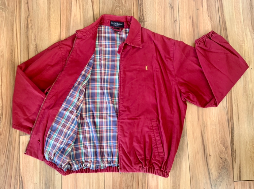 YVES SAINT LAURENT Red Harrington Jacket