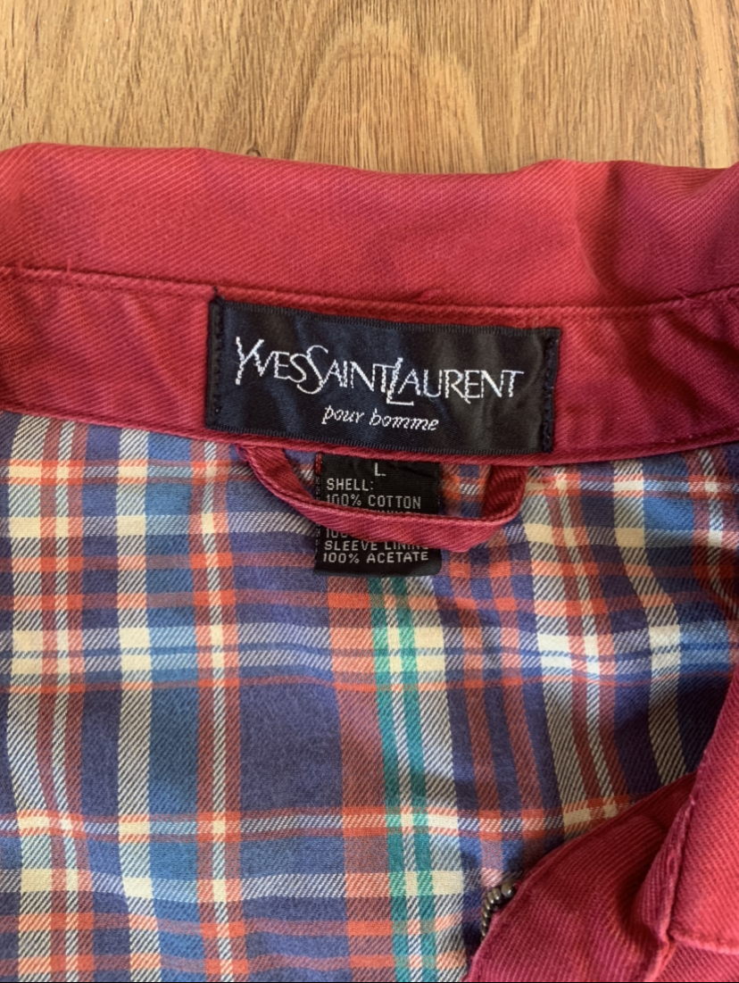 YVES SAINT LAURENT Red Harrington Jacket